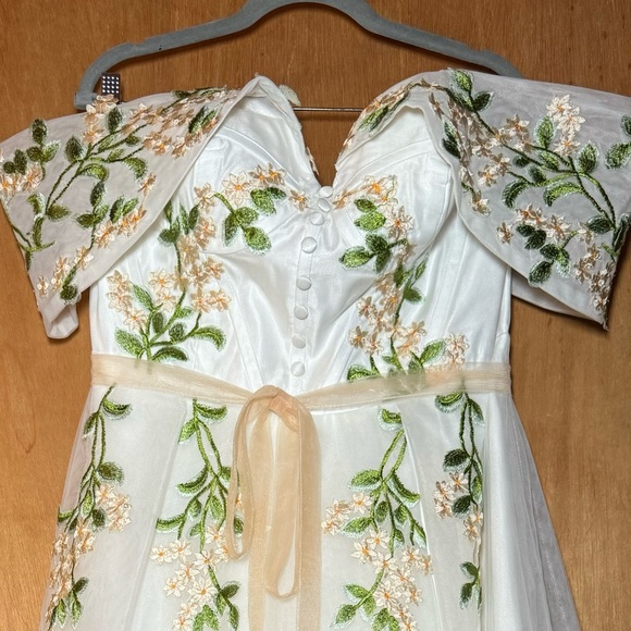 Tulle off the shoulder corset midi dress - Picture 4 of 4